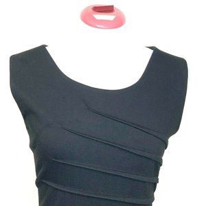 Calvin Klein Dress 12 Black Sheath Abstrac…